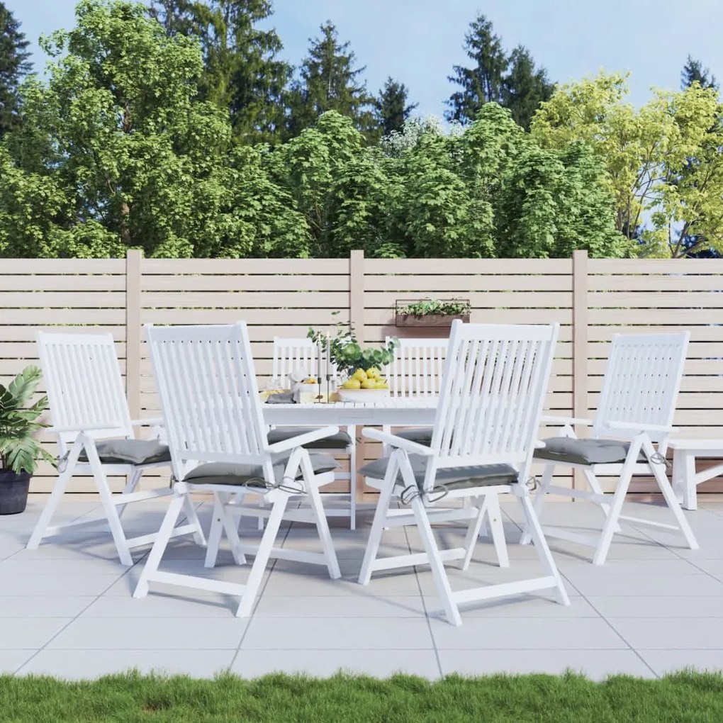 314901 vidaXL Almofadões de cadeira 6 pcs 50x50x7 cm tecido oxford cinzento