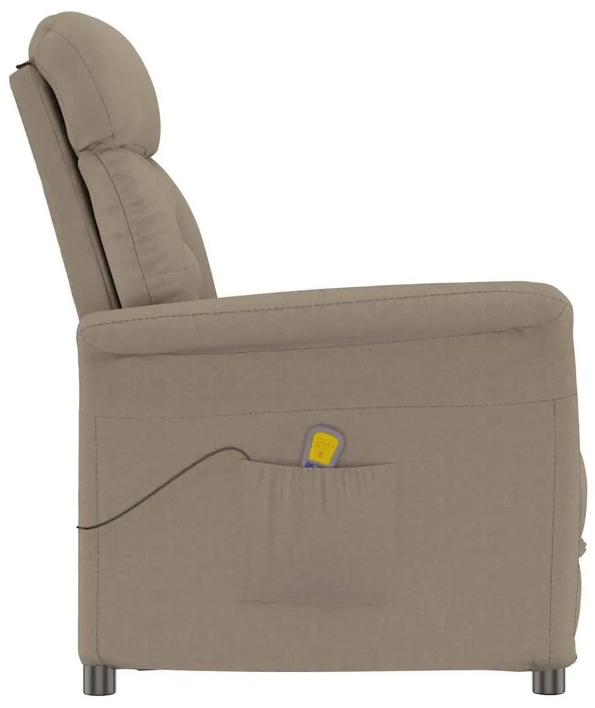 Cadeira de Massagem vidaXL em Microfibra Taupe