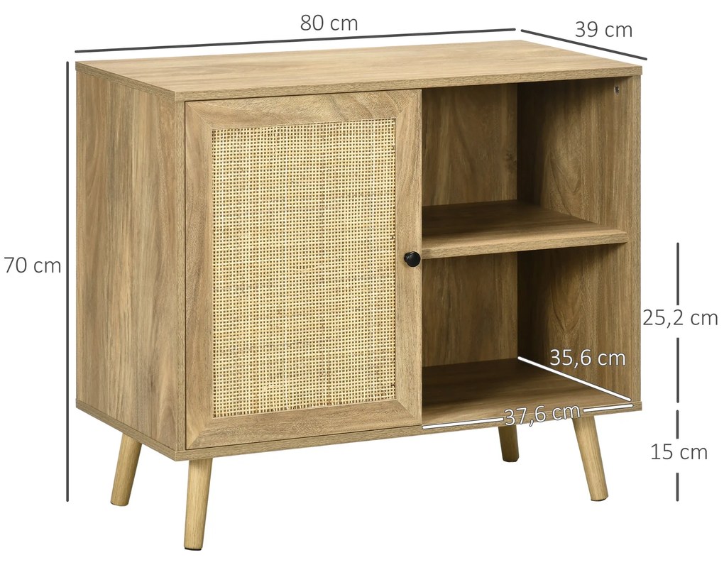 Aparador de Sala de Estar Buffet para Sala de Jantar Móvel Auxiliar de