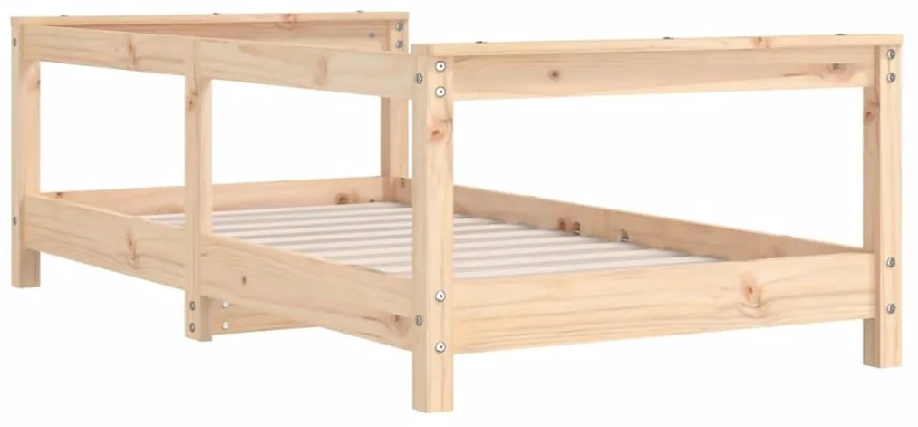 Estrutura de cama infantil 70x140 cm pinho maciço