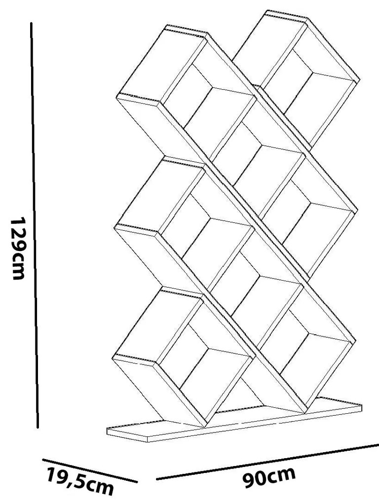 Estante Kumsal – Branco – 90x129x19,5 cm