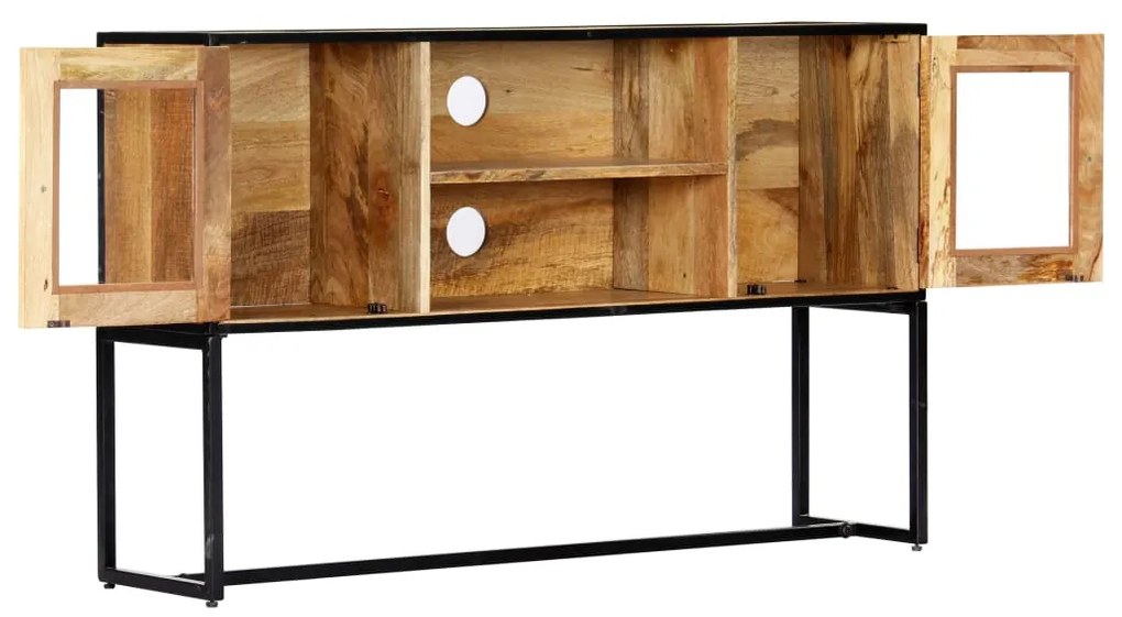 Móvel de TV 120x30x75 cm madeira recuperada maciça