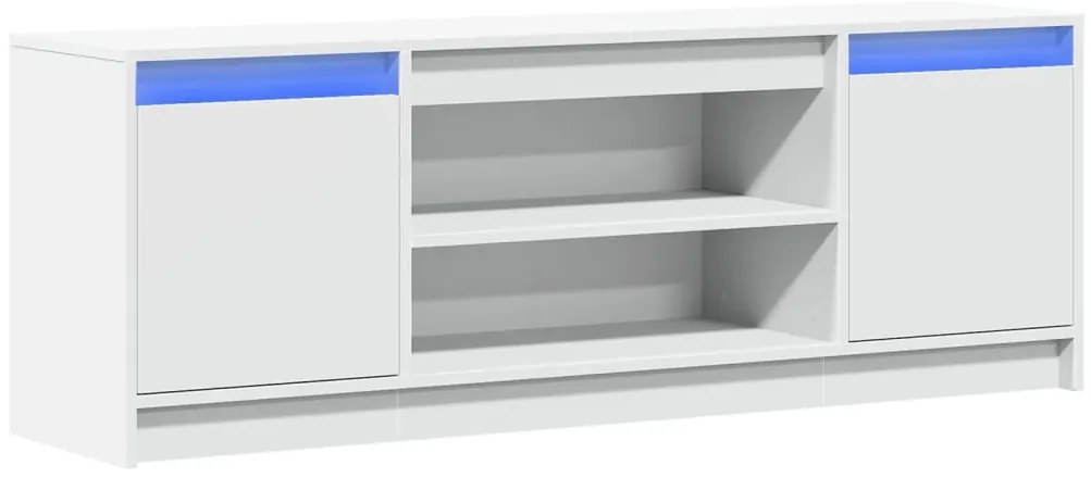 Móvel de TV com luzes LED derivados de madeira branco