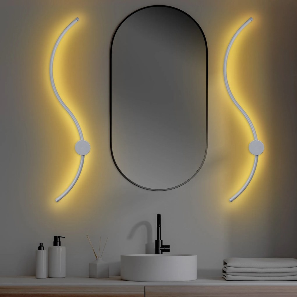Aplique de Parede Uyan – Cinzento – 90 cm x 17 cm x 10 cm