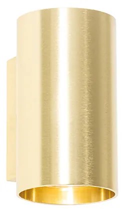 Candeeiro de parede moderno dourado redondo 2 luzes - Sandy Moderno