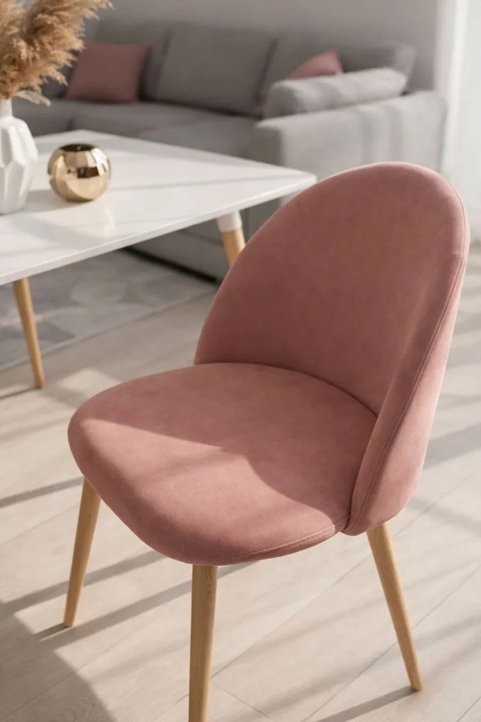 Pack 4 Cadeiras Vint Veludo - Rosa