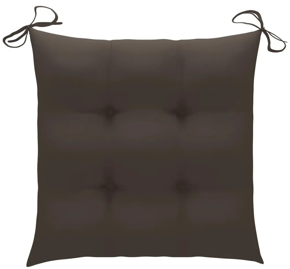 Cadeiras de jantar p/ jardim 3 pcs c/ almofadões acácia maciça