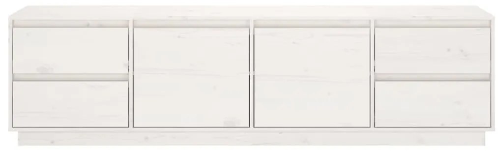 Móvel de TV 176x37x47,5 cm madeira de pinho maciça branco