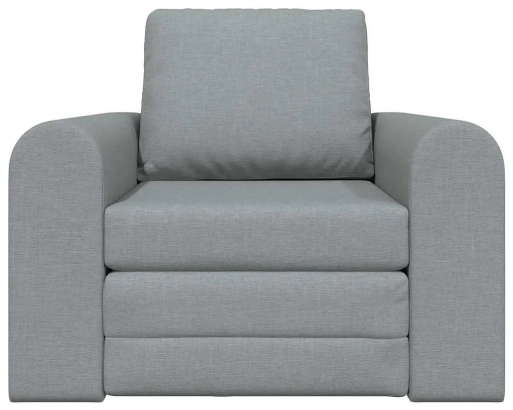 Sofá Cama 2-em-1 Cinza Claro 98x71x83 cm Tecido