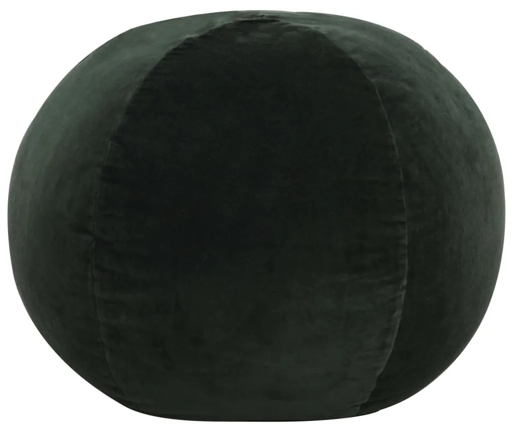 vidaXL Pufe em veludo de algodão 50x35 cm verde