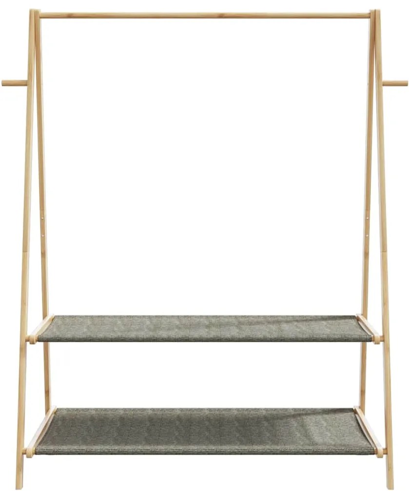 Roupeiro com prateleiras 132x45,5x150,5 cm bambu