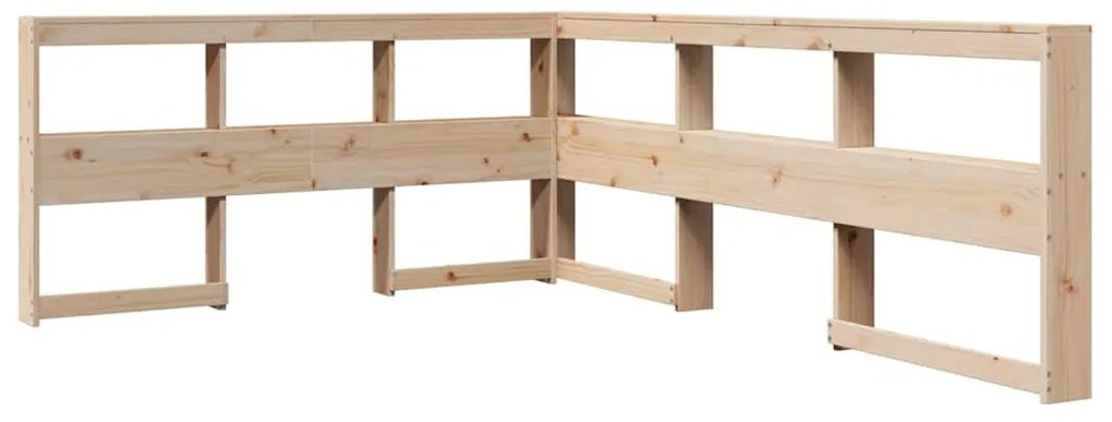 Cama com estante sem colchão 160x200 cm pinho maciço