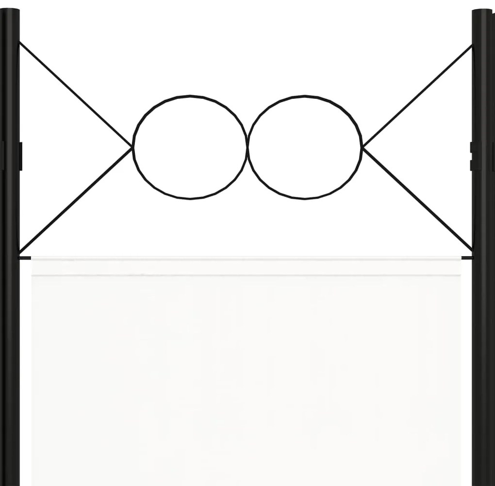 Divisória de quarto com 3 painéis 120x180 cm branco
