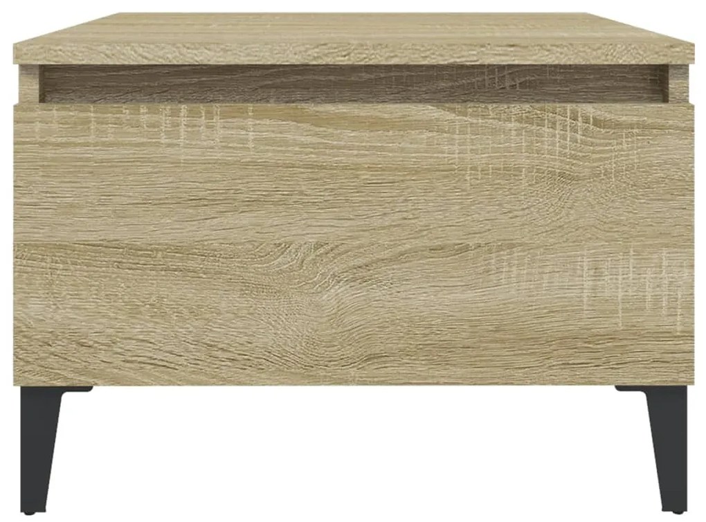 Mesas de apoio 2 pcs 50x46x35 cm deriv. madeira carvalho sonoma