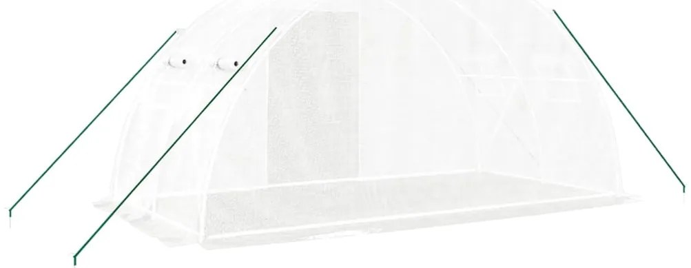Estufa com estrutura de aço 8 m² 4x2x2 m branco