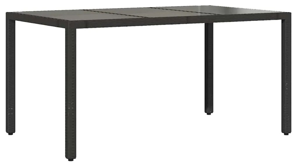 5 pcs conjunto bistrô de jardim c/ almofadões vime PE preto