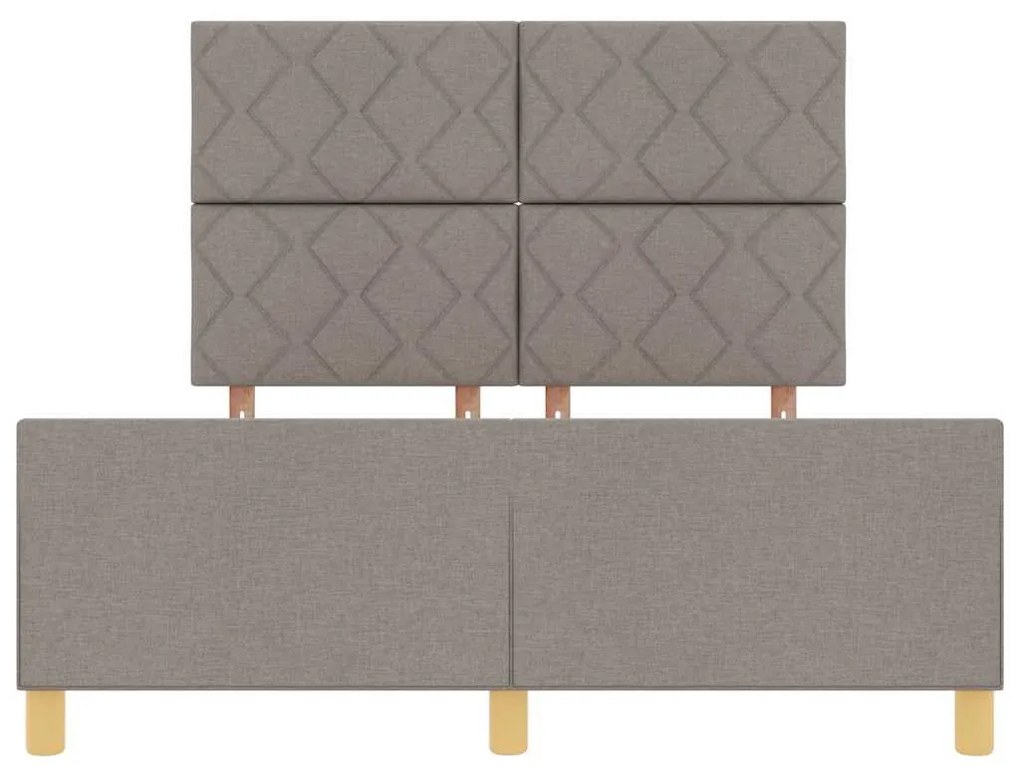 Cama vidaXL em Taupe, 160x200 cm, Tecido