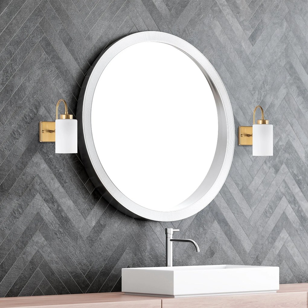 Aplique Duzsuz – Branco e Dourado – 10 x 23 x 24 cm