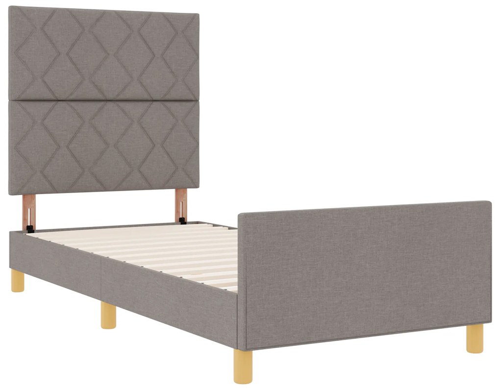 Cama vidaXL Taupe 90x190 cm em Tecido