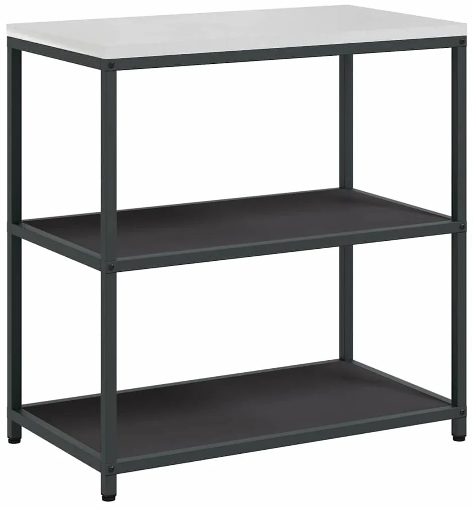 Conjunto de Armazenamento de Cozinha com prateleira 3 pcs Preto