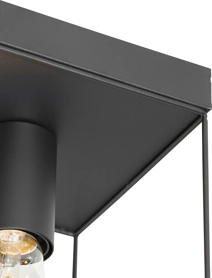 Candeeiro de teto minimalista preto 3 luzes - Kodi