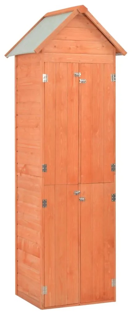 170649 vidaXL Abrigo de arrumação para jardim 71x60x213 cm madeira