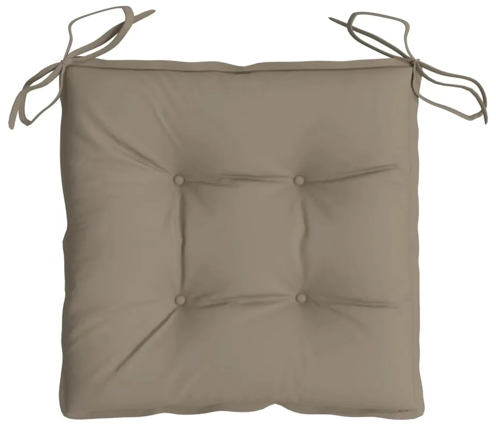 Almofadões de cadeira 4 pcs tecido oxford cinza-acastanhado