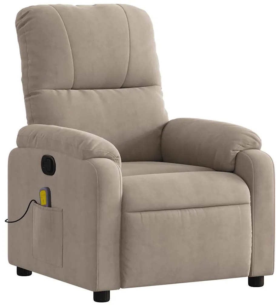 Poltrona de massagens reclinável tecido de microfibra