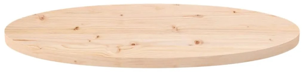 Tampo de mesa oval 80x40x2,5 cm madeira de pinho maciça