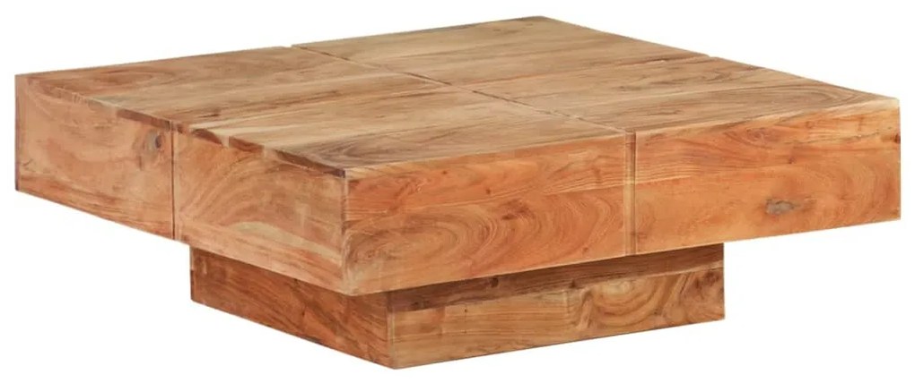 Mesa de centro 80x80x28 cm madeira de acácia maciça