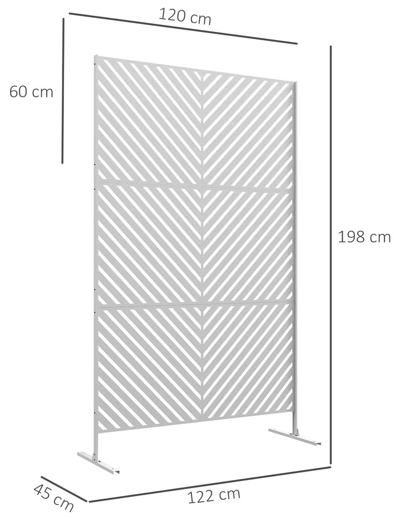 Biombo de Exterior Separador de Ambientes com 3 Peças com Padrão de Li