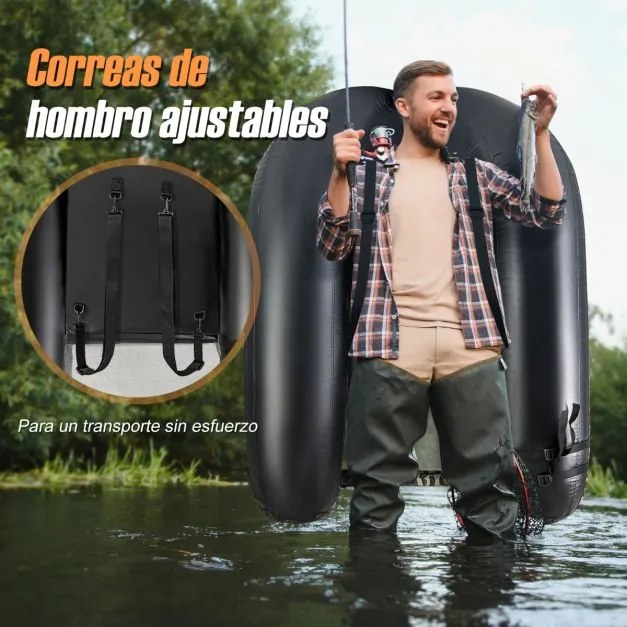 Barco de pesca Insuflável Suporte de cana Bolsos de vara Remo Bomba portátil Barco de pesca Carga 150 kg Camuflado