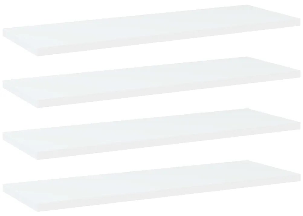 Prateleiras para estante 4 pcs 60x20x1,5cm contraplacado branco