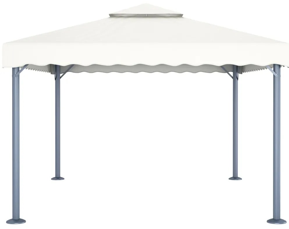 Gazebo 400x300 cm alumínio creme