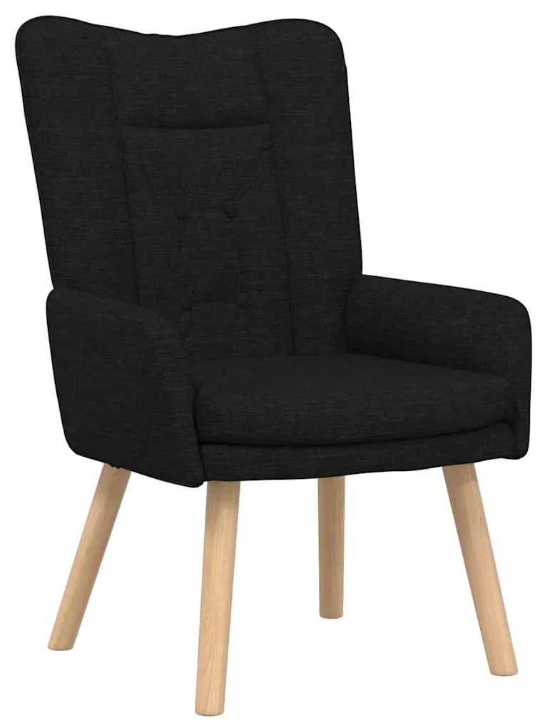Cadeira Relaxante vidaXL Tecido Preto
