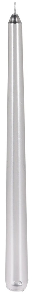 Vela Larga Prateada 25CM