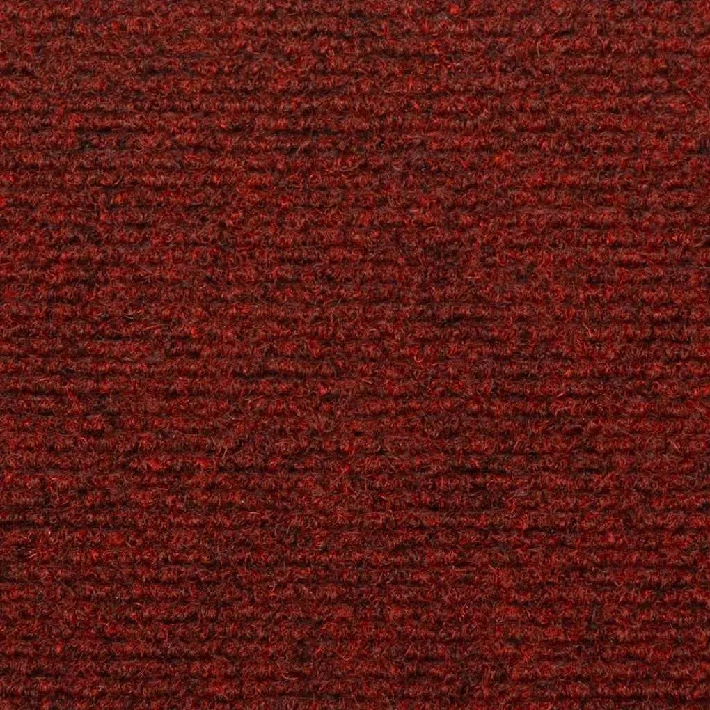 Tapetes de escada 5 pcs 65x21x4 cm agulhado bordô