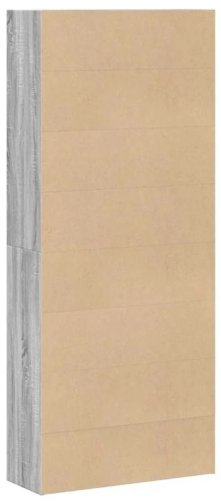 Estante 80x30x189 cm derivados de madeira cinzento sonoma