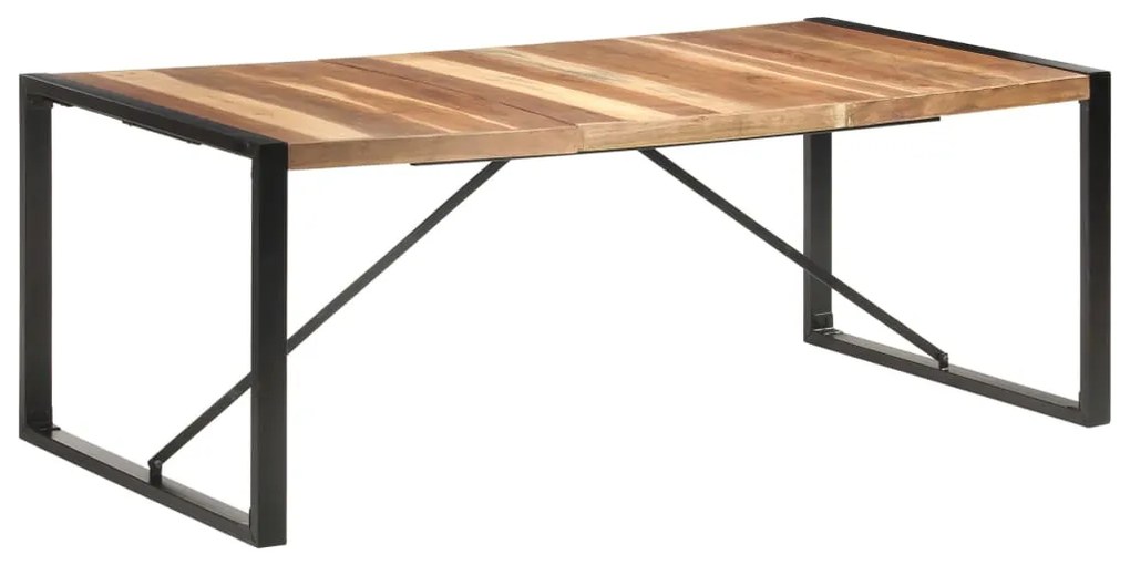 Mesa de jantar 200x100x75 cm madeira maciça