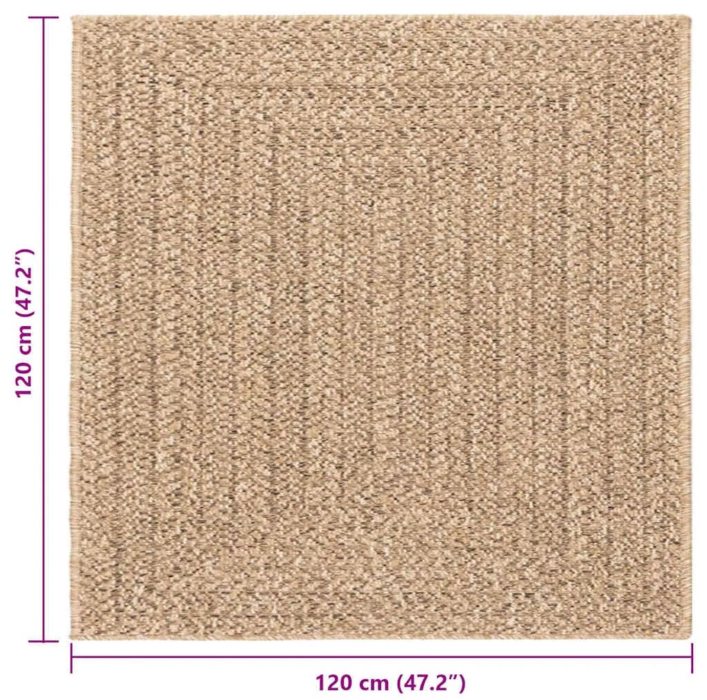 Tapete ZIZUR bege 200x290 cm aspeto de juta interior e exterior