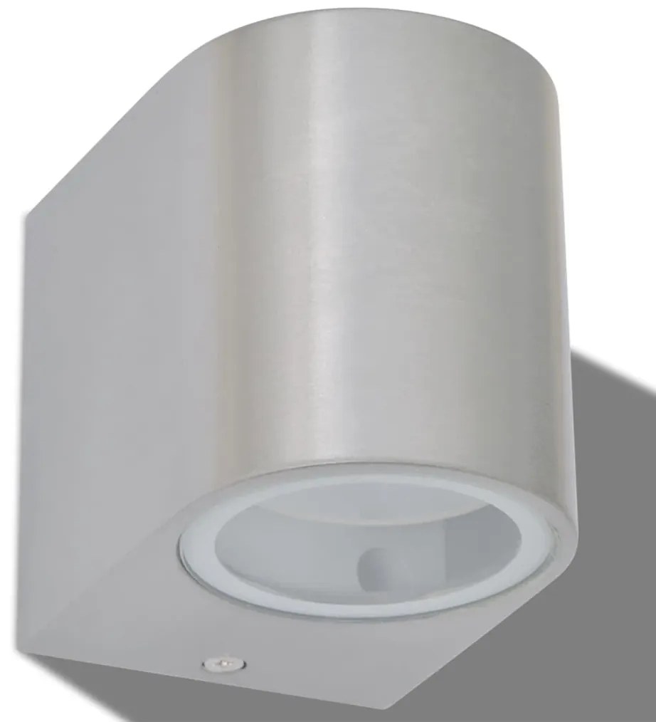 Candeeiros parede LED inferior p/exterior 2 pcs redondo