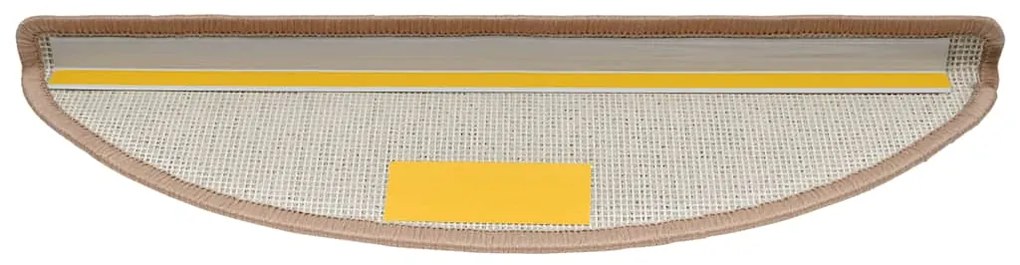 Tapetes de escada 30 pcs 56x17x3 cm castanho-claro