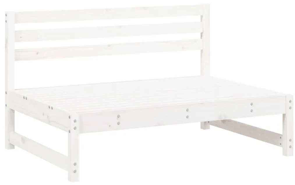 6 pcs conjunto lounge de jardim pinho maciço branco