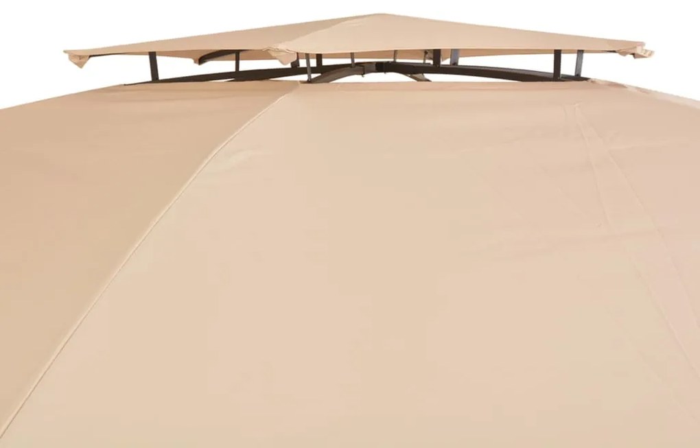 Tenda de jardim com cortinas hexagonal 360x265 cm