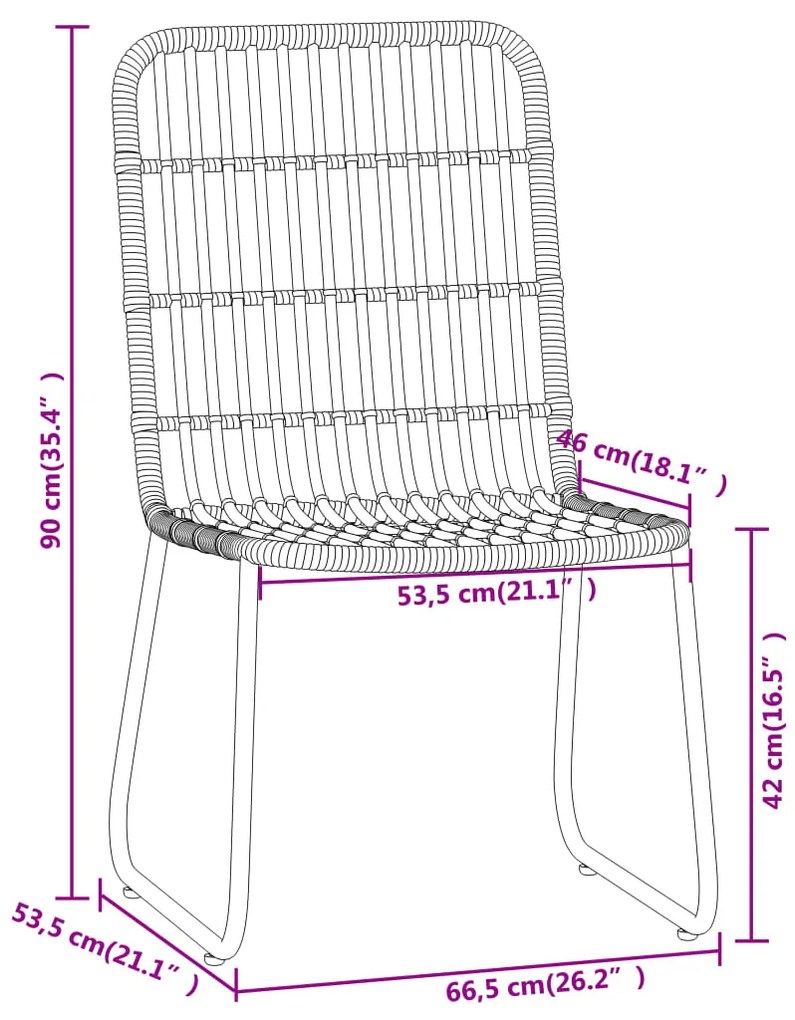 3 pcs conjunto de jantar para jardim preto