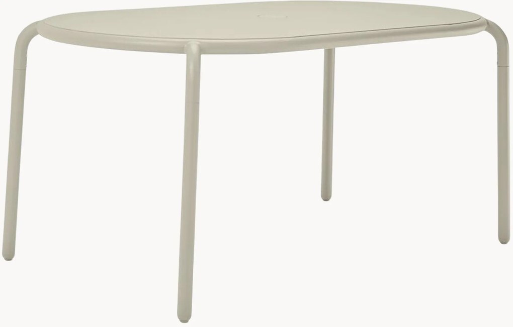 Mesa de jardim oval com orifício para guarda-sol Toní, vários tamanhos