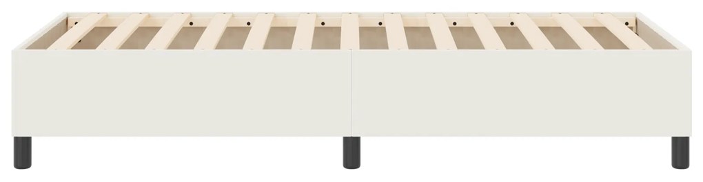 Cama Box Spring vidaXL Creme 100x200 cm Tecido Canelado