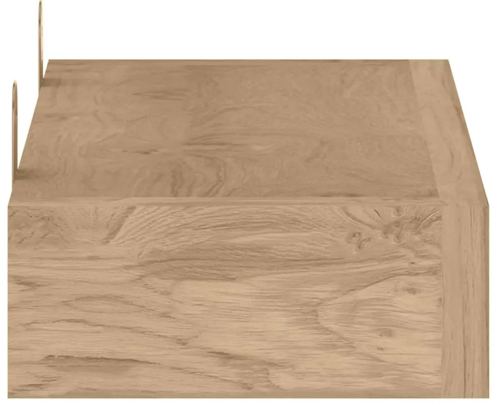 Prateleiras de parede 2 pcs 40x15x4 cm madeira de teca maciça