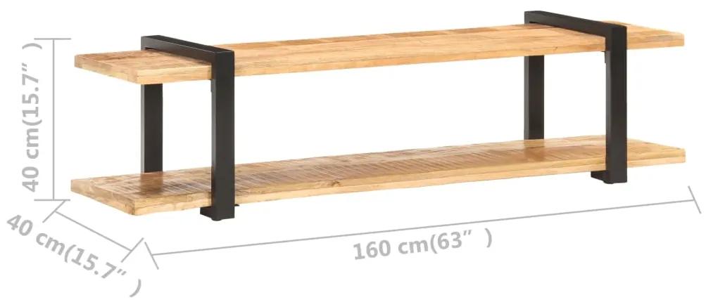 Móvel de TV 160x40x40 cm madeira de mangueira áspera maciça