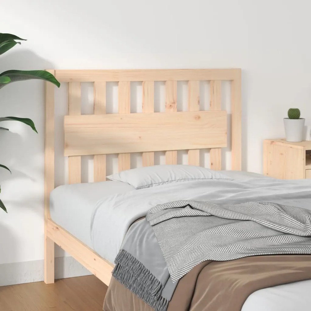 vidaXL Cabeceira de cama 105,5x4x100 cm pinho maciço